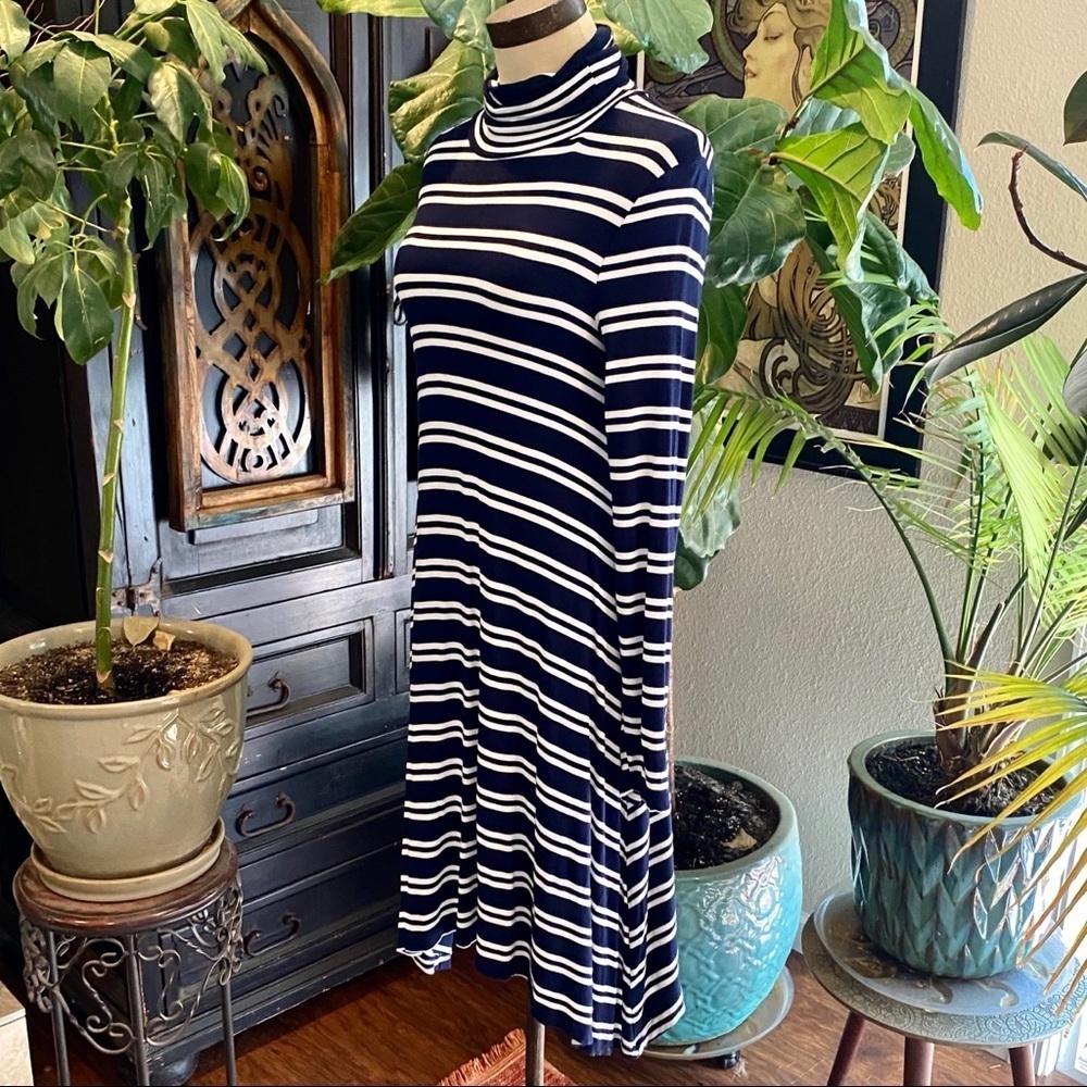 Anthropologie Turtleneck Swing Dress - Picture 4 of 14